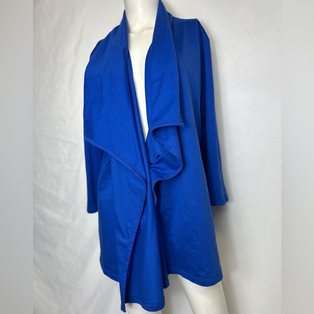 NWT ST JOHNS BAY SIZE 2X ROYAL BLUE OPEN FRONT CARDIGAN